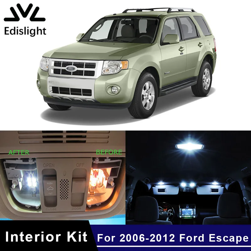 

12 шт., посылка льные светодиодные лампы для 2006-2012 Ford