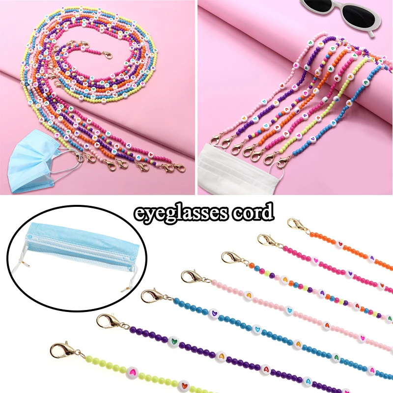

1pcs Acrylic Non-slip Eyeglasses Cord Mask Chain For Kid Neck Strap Eyeglass Children Face Mask Lanyards Protect Ears Rope Chain