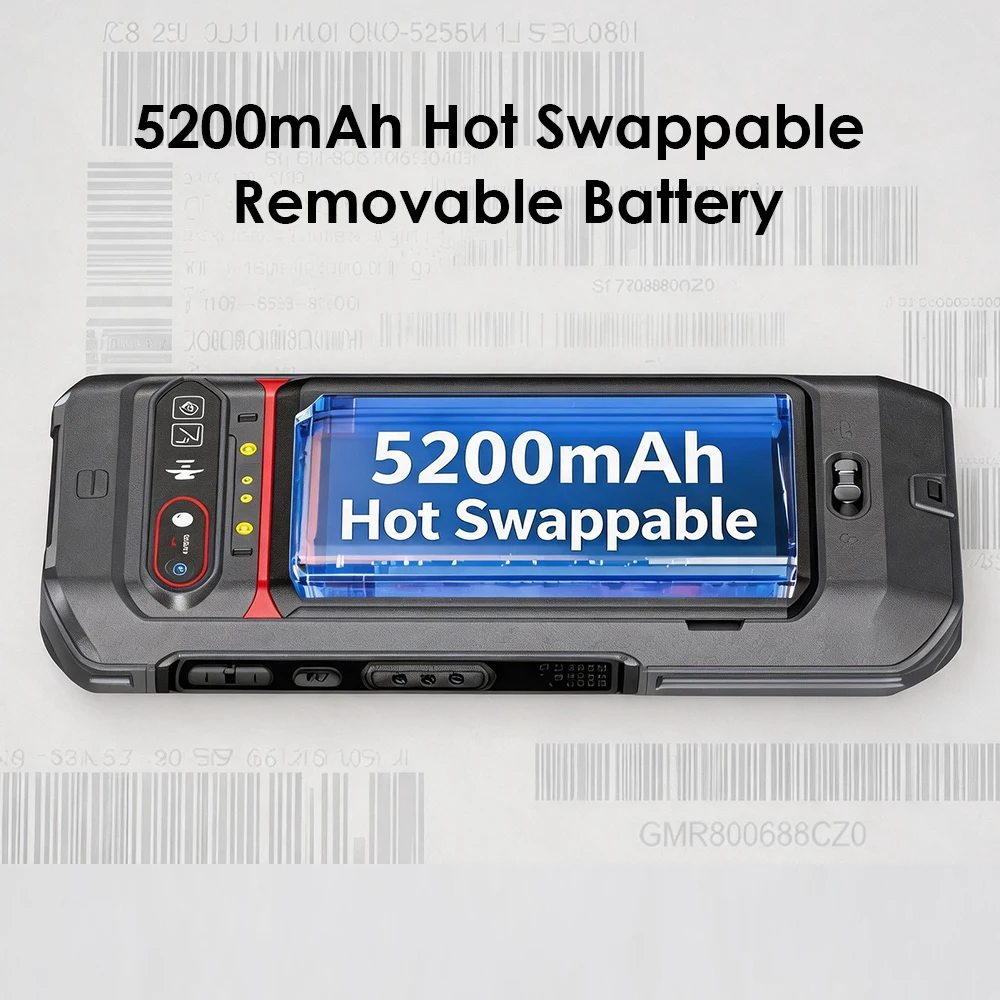 Фото Прочный портативный терминал сбора данных Effon TA06 с Android 13, IP67, 1D/2D/QR-сканером, 4G, NFC, для инвентаризации и считывания штрихкодов №4