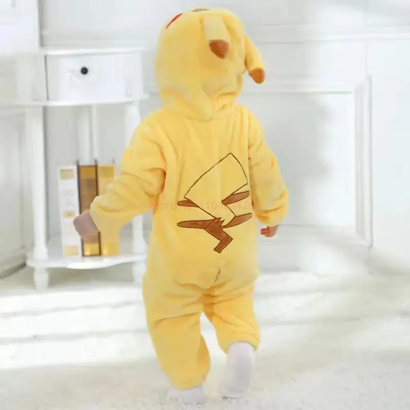 Детский комбинезон Snorlax Pokemon Pikachu милая пижама одежда для новорожденных От 0 до 3