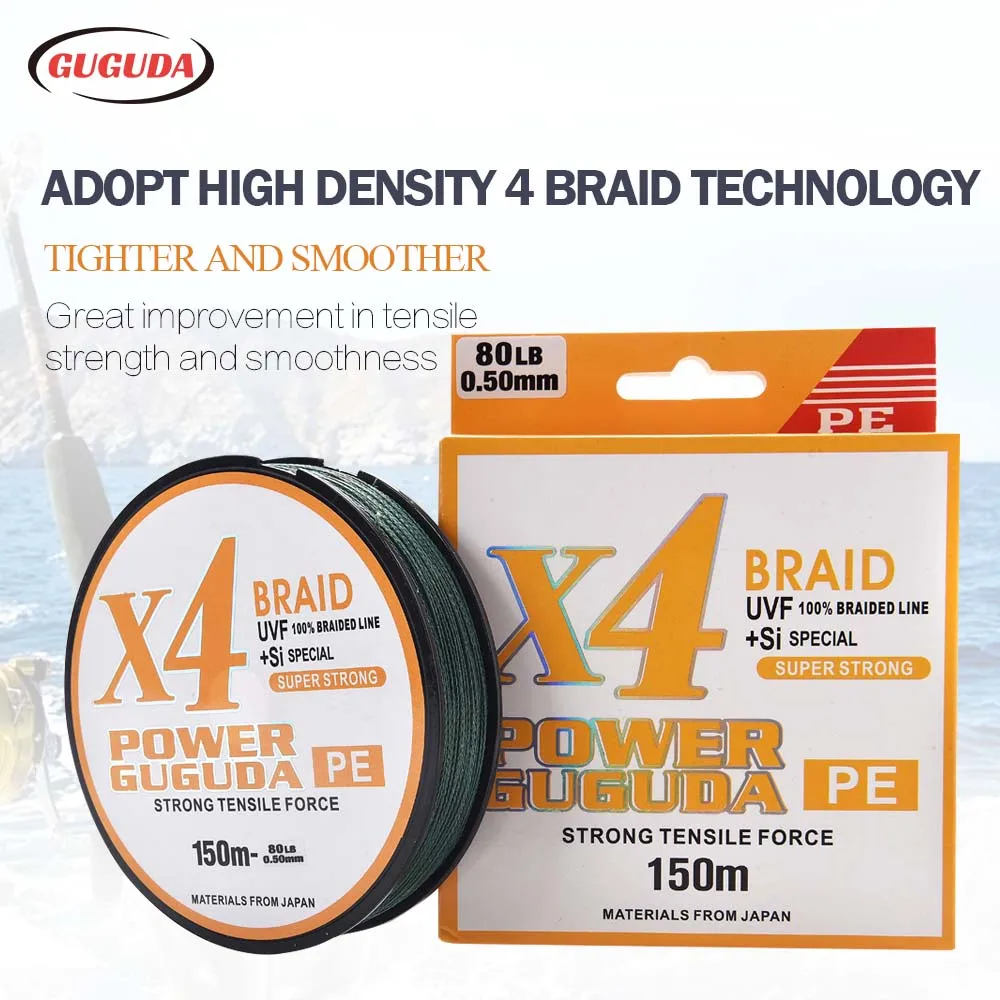 

Рыболовная леска GUGUDA, плетеная леска из ПЭ 4/8 нитей, 150/300/500 м
