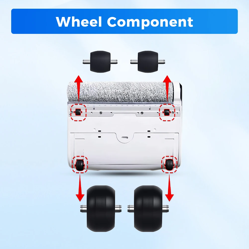 Фото Комплект для замены запчастей для робота-пылесоса Narwal S1 S2: роликовые колеса, моторизованные насадки, маленький вал, запасные части №2
