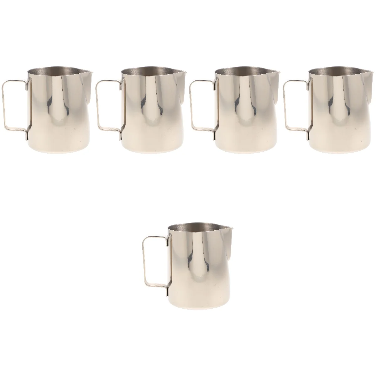 

5x Reusable Daily Use Stainless Steel Professional Portable Frothing Cup Coffee Accessory for Coffee Making Kitchen