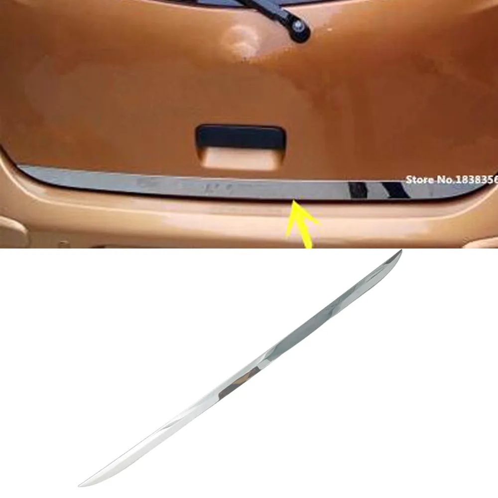 

Рамка бампера для задней двери автомобиля, из нержавеющей стали, 1 шт., для Nissan March 2011, 2012, 2013, 2014, 2015, 2016, 2017