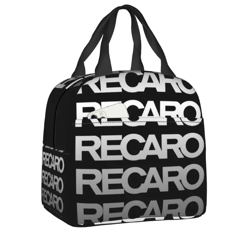 

Recaros Logo Insulated Lunch Bag for School Office Leakproof Thermal Cooler Lunch Box Women Kids Food Container Tote Bags