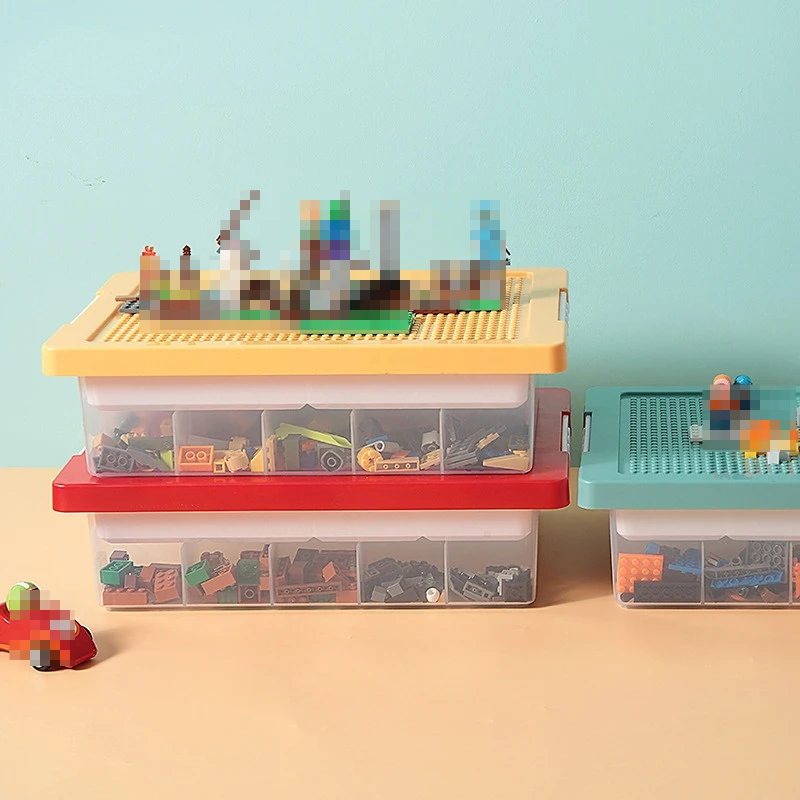 

2-Layers Building Block Storage Containers Classification Sorting Box With Lid Toy Organizer Thicken Plastic BPA Free