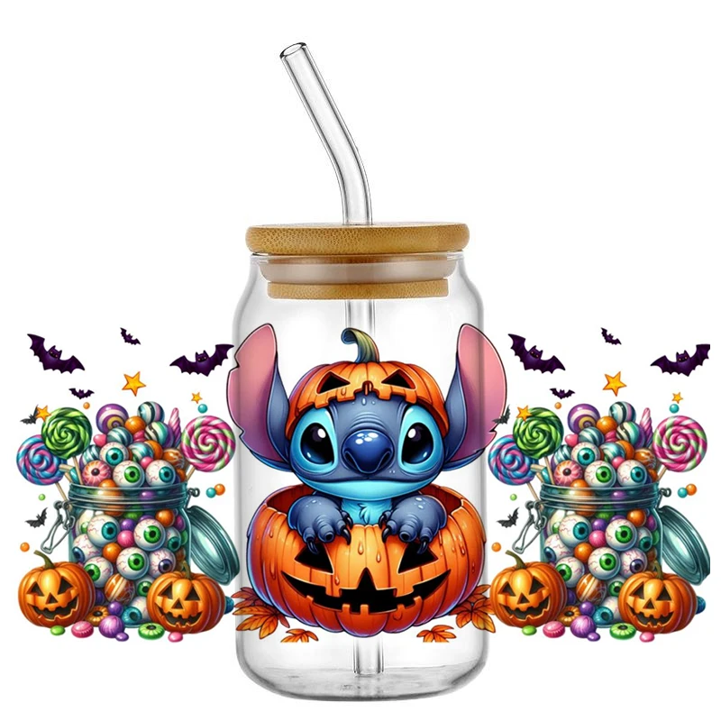 Миносо Милая Стежка Майки Хэллоуин Смешанный Дизайн УФ-наклейка DTF Для