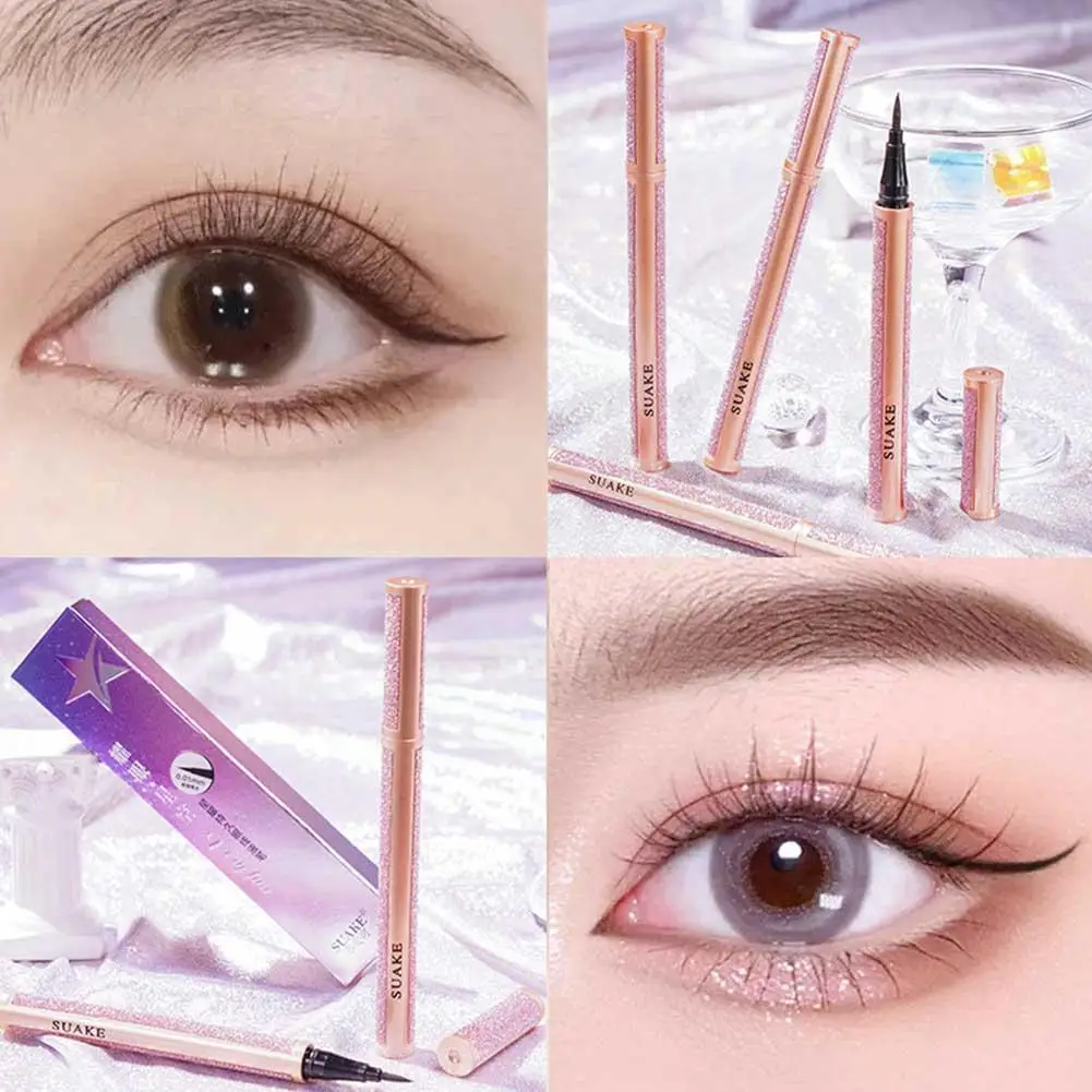 

Блестящая Звездная подводка для глаз карандаш стойкая жидкая подводка для глаз стойкая Косметика Водостойкая Подводка для глаз черная и ко...