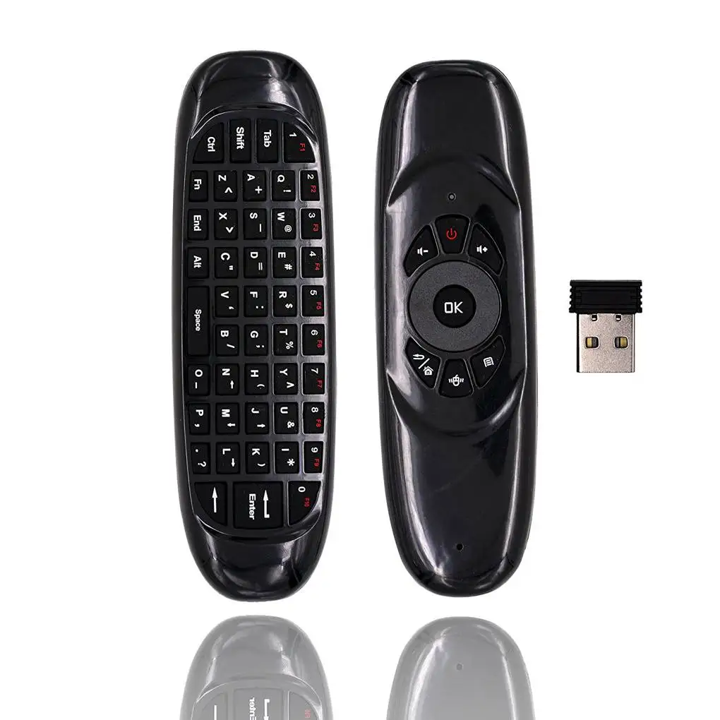 2.4GHz Rechargeable Wireless Fly Air Mini Mouse Keyboard Remote Control for Android Windows Gaming TV BOX PC