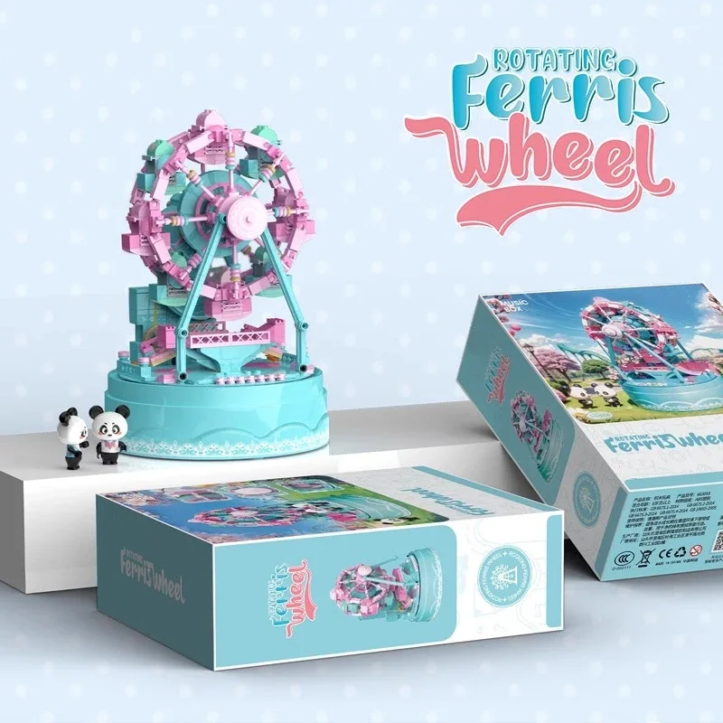 Карусель колесо обозрения музыкальная шкатулка строительные блоки детские