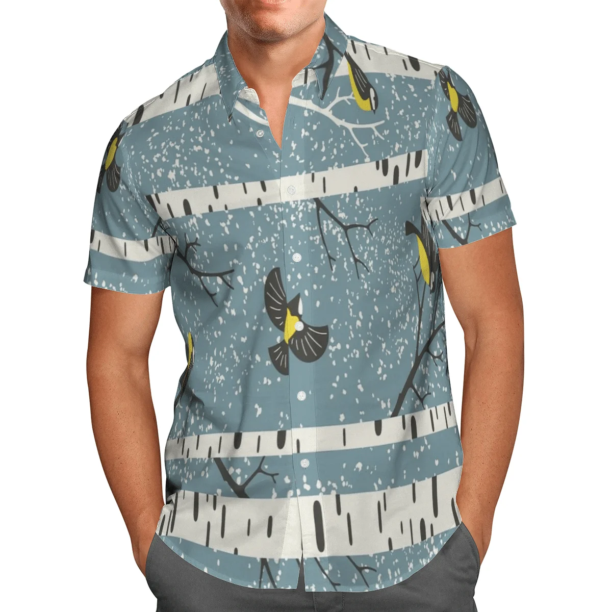 Hawaiian Shirt Button shirts Summer Holiday Casual Beach Animal Short-sleeve 3D Printed 2022 Fashion Mens Hip Hop Lapel US Size