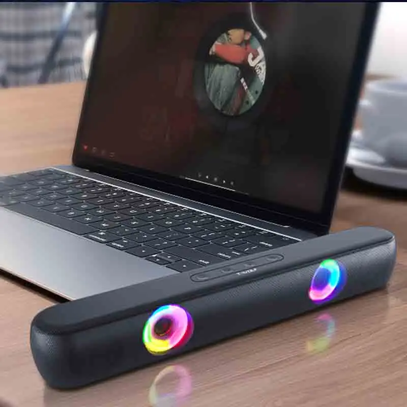 Портативная ТВ-Саундбар RGB светящийся Bluetooth-динамик игровая домашняя