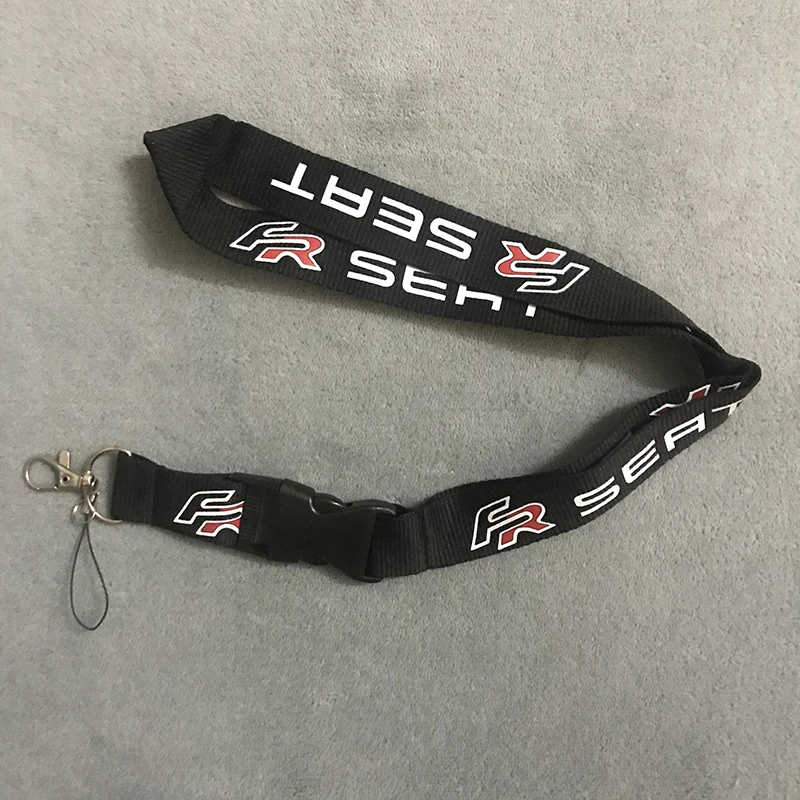 

Car Styling FR Badge Employee's Card Lanyard Keychain For Seat Leon FR Cupra Ibiza Altea Exeo Formula Key Ring Car Accessories