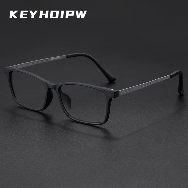 

KEYHOIRW Titanium Men Glasses Frame TR90 Myopia Square Grade Optical Prescription Eyeglasses Glasses Ultralight Vintage Fashion