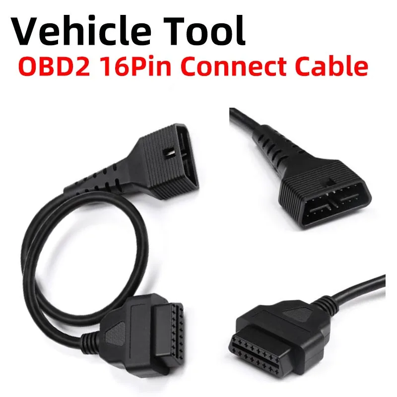 Новейший Удлинительный кабель OBD2 100 см 16 контактов Диагностический