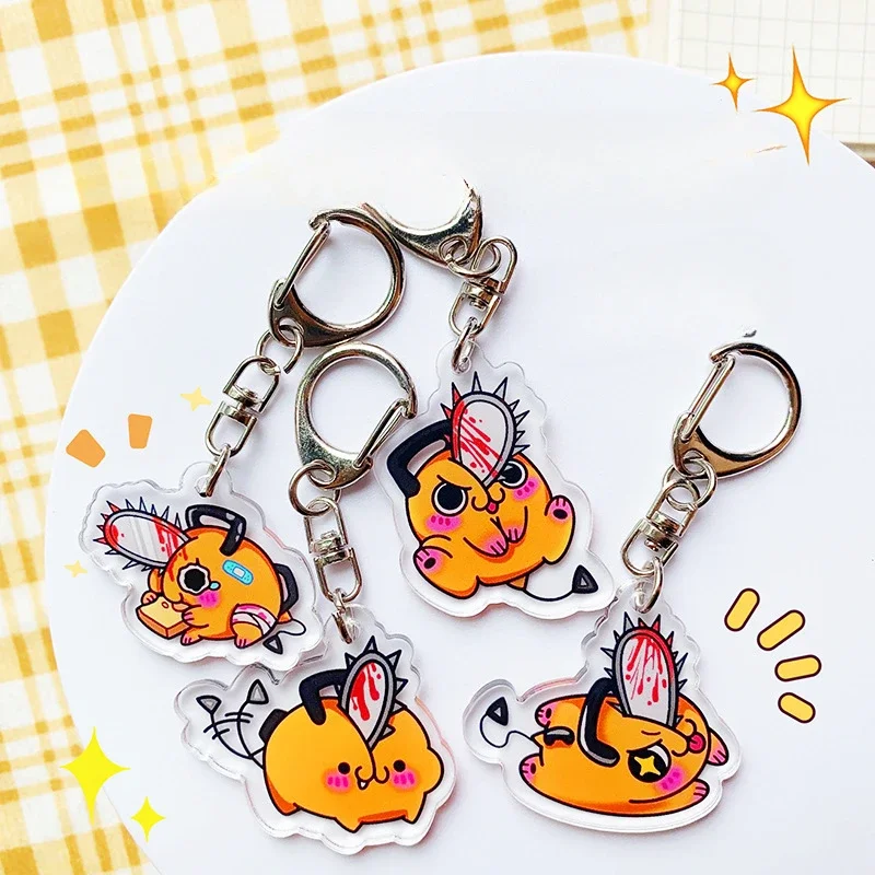 Новая аниме-фигурка Denji Pochita Hayakawa Aki брелок для ключей Kawaii прозрачный акриловый