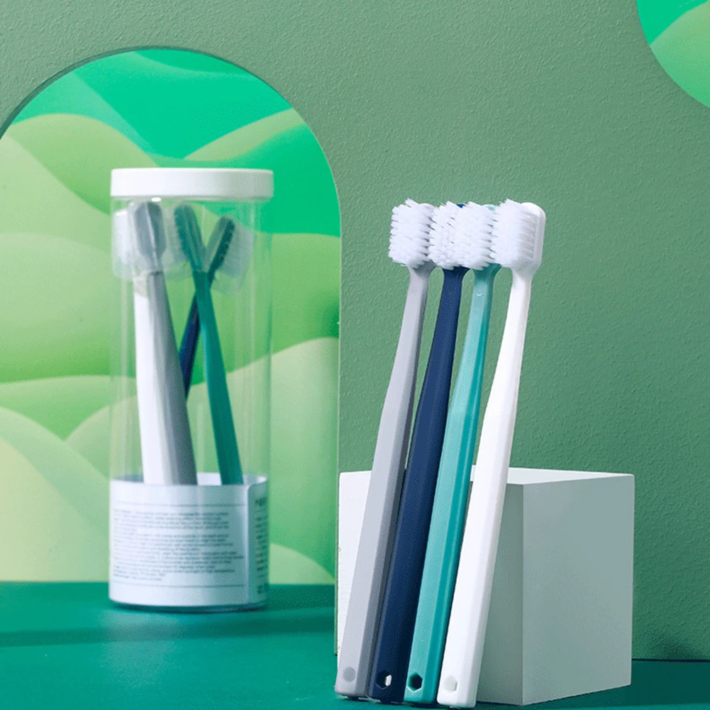

8Pcs/box Ultra-fine Adult Toothbrush Concise Micro Soft Bristle Oral Hygiene Teeth Tongue Clean Brush For Couple Travel Home Use