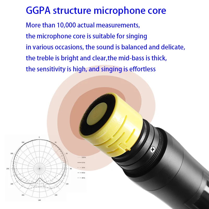Wireless Microphone 2 Channel Handheld Dynamic Karaoke UHF Band Metal Body for DJ Party Stage Church Performance |