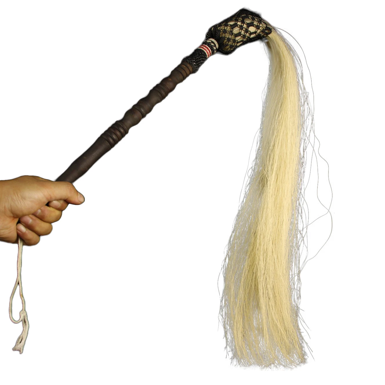 

Натуральная Пыль для хвоста LAOJUNLU, пыль для хвоста Тай Чи, ручка из сандалового дерева, ручная работа, высота 105 см, Китай