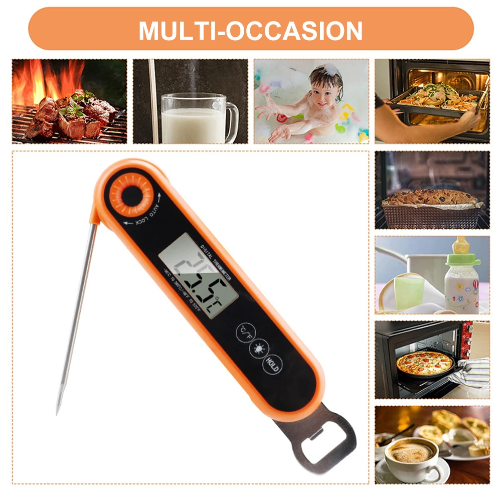 

Food Thermometer Digital Kitchen Thermometer Instant Reading Meat Temperature Tester With Rotatable Probe Kitchen Gadgets