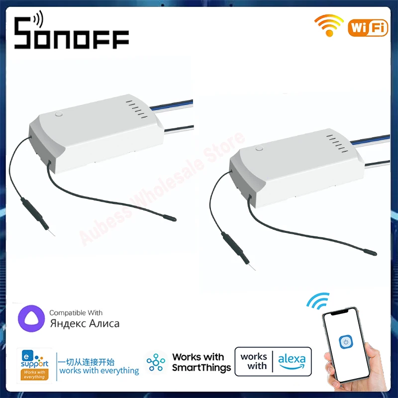 

SONOFF IFan04 Wifi Ceiling Fan And Light Controller Smart Home Automatisering Module 433mhz Remote Control Via Alexa EWeLink