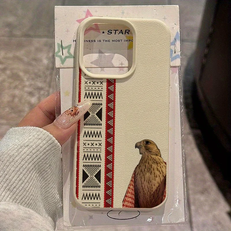 Falcon Pattern Lychee Texture Phone Case For iPhone 11 