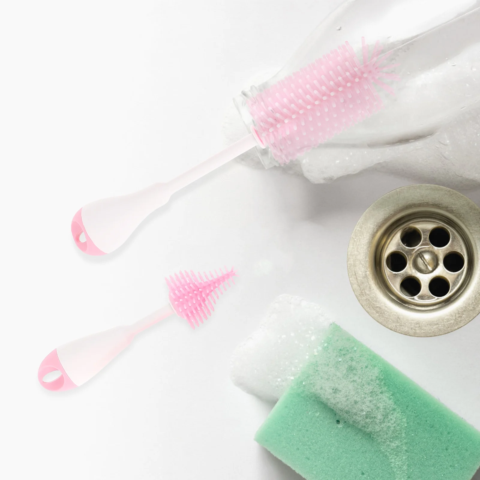 

Brush Bottle Cleaner Baby Cleaning Cup Silicone Water Washer Brushes Mug Handle Infant Fortool Feeding Home Clean Pacifier