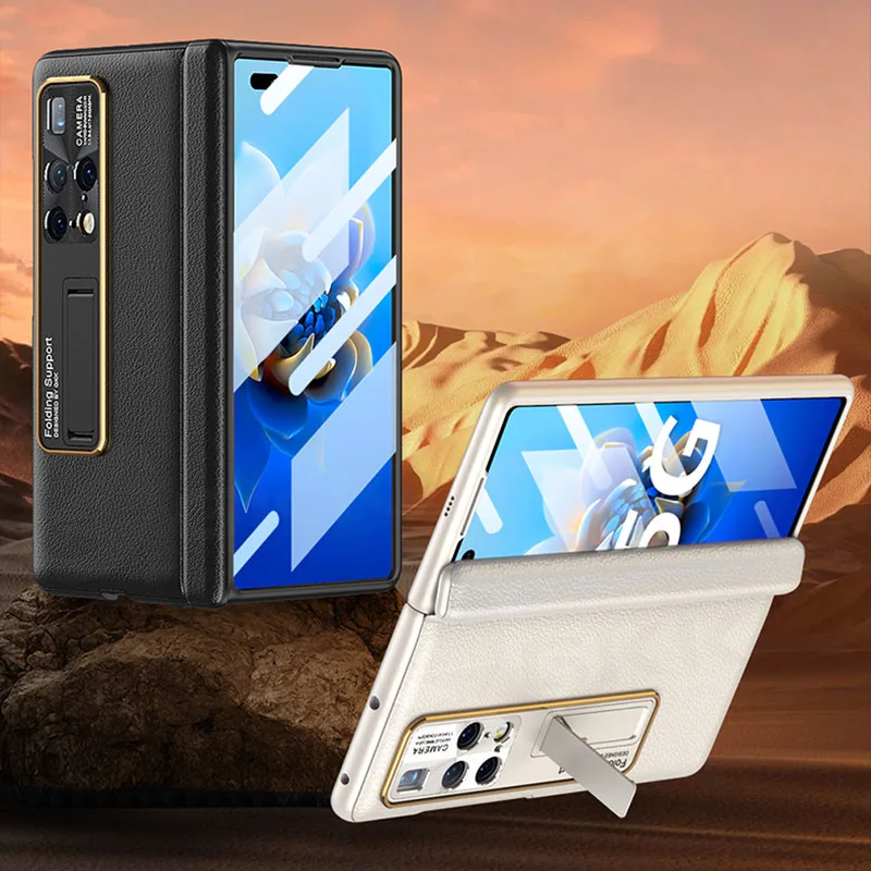 

GKK Original Case For Huawei Mate X2 Case Magnetic Hinge Leather With Screen Protector Fold Hard Cover For Huawei Mate X2 Case