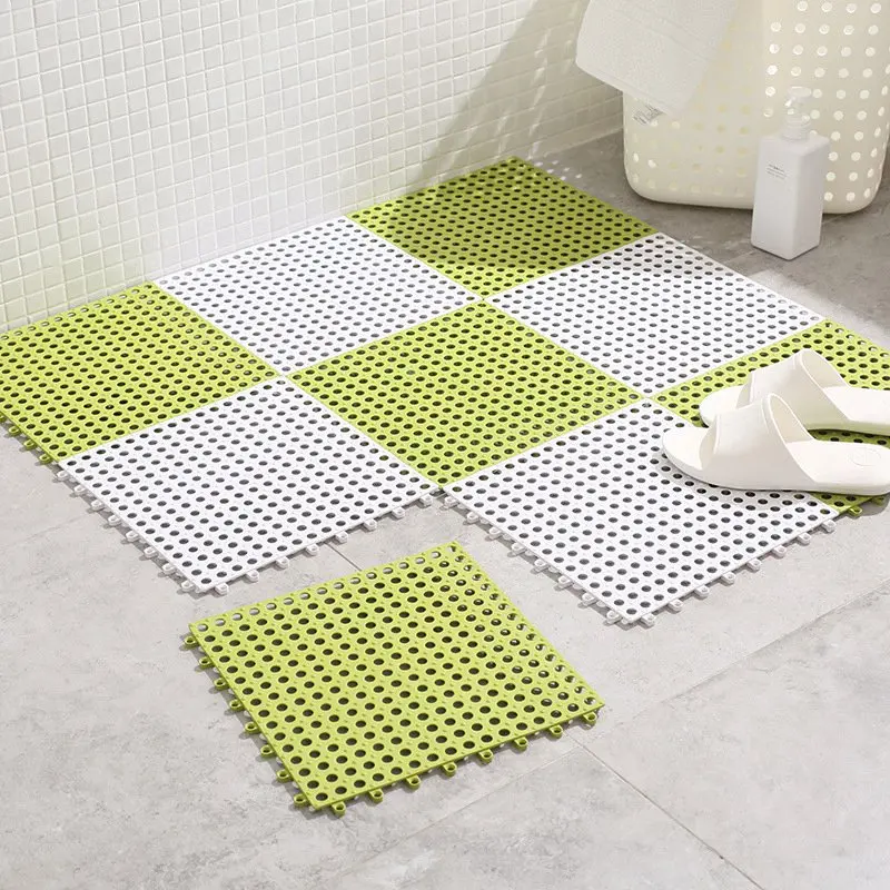 

Bathroom Rug Non-slip Shower Mat Hollow Core Bath Mat TPE Hydrophobic Bathtub Side Foot Rest with Suction Cup Alfombra De