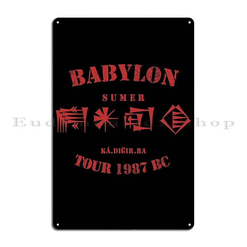 Babylon Sumer Tour 1987 металлическая вывеска Bc настенный декор настенная табличка