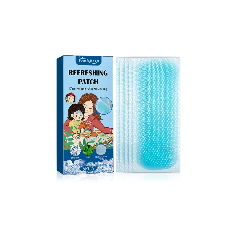 

5Pcs Baby Heat Cooling Sheets Infants And Adults Heatstroke Prevention And Fever Reduction Stickers Physical Cooling Stickers