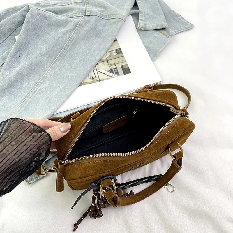 Женская матовая сумка для боулинга в стиле ретро