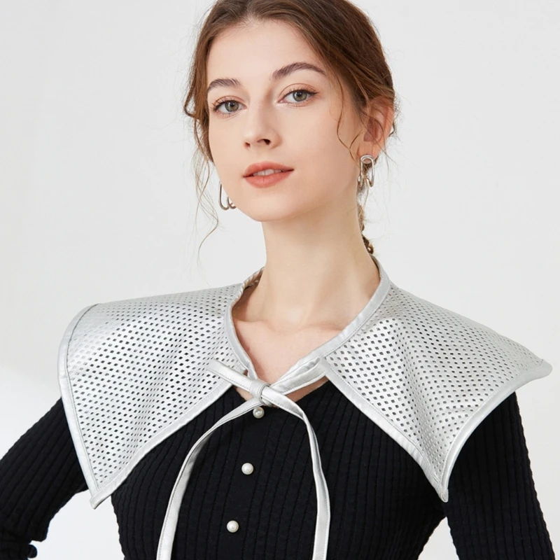 

False Collar Dickey Collar Sweater Collar Lace Up Neckline Detachable Collar Women Hanfu Shoulder Warp Collar DXAA