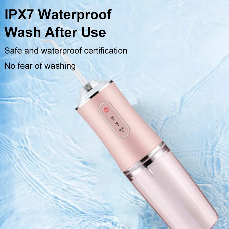 Portable Dental Irrigator USB Rechargeable Water Flosser Teeth Irrigator IPX7 Waterproof 3 Modes 240ML Water Tank Teeth Cleaner enlarge