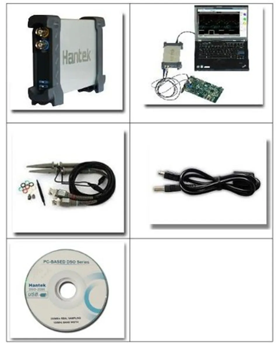 Hantek 6022BE Oscilloscope PC-Based USB Digital Storag 2Channels 20MHz 48M Sa/s enlarge