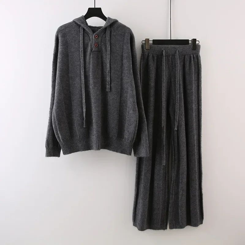 SuperAen осень и зима 2024 новый женский повседневный свободный вязаный пуловер с