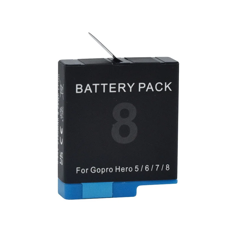 Фото Аккумулятор 3.85V 1800mAh для GoPro Hero7 Hero6 Hero5 Hero8, черный, для Gopro 8 7 6 5, аксессуары AHDBT801, зарядное устройство №4