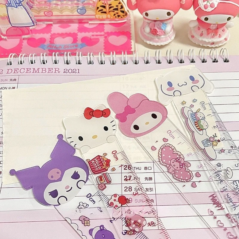 Фото Линейка Cinnamoroll: милая, прочная, с четкой шкалой, для школы, офиса, черчения, подарок. №3