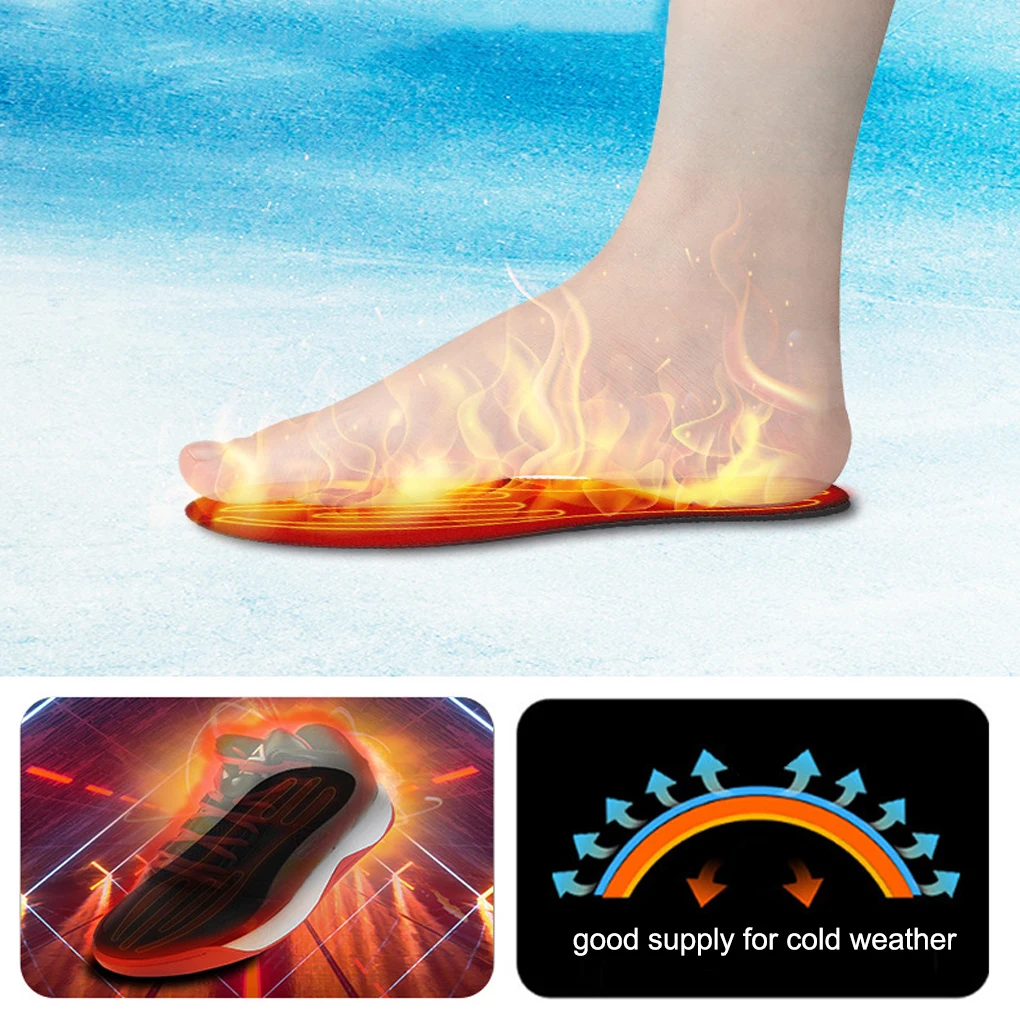 

USB Heated Shoe Insoles Electric Foot Warming Pad Feet Warmer Sock Pad Mat Winter Outdoor Sports Heating Insoles Winter Warm