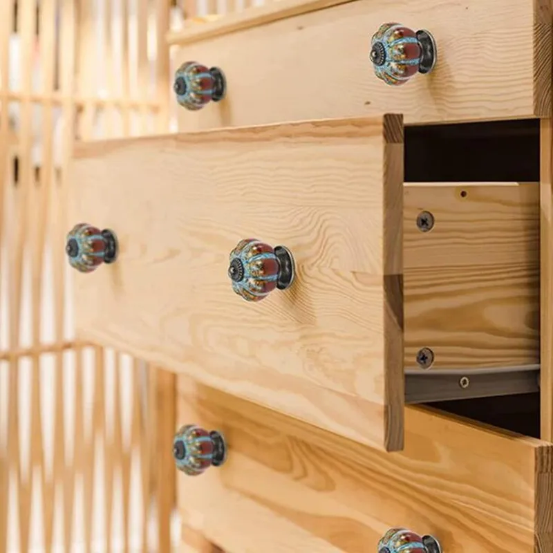 Ручка для выдвижных ящиков керамическая простой пасторальный с одним отверстием