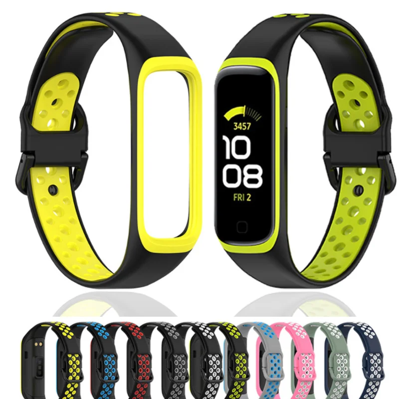 For Samsung Galaxy fit 2 Strap Smart Bracelet Sport Silicone Band Breathable Watchband Galaxy fit2 SM-R220 Replacement Wristband