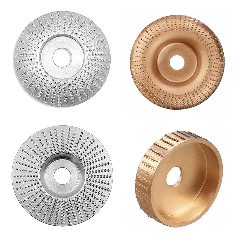 

4Pcs Carbide Grinding Wheel Disc Wood Carving Disc Set Angle Grinder Disc Set For Wood Cutting Shaping Polishing
