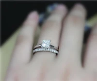 2pcs delicate fashion engagement wedding anniversary set ring size 6 10