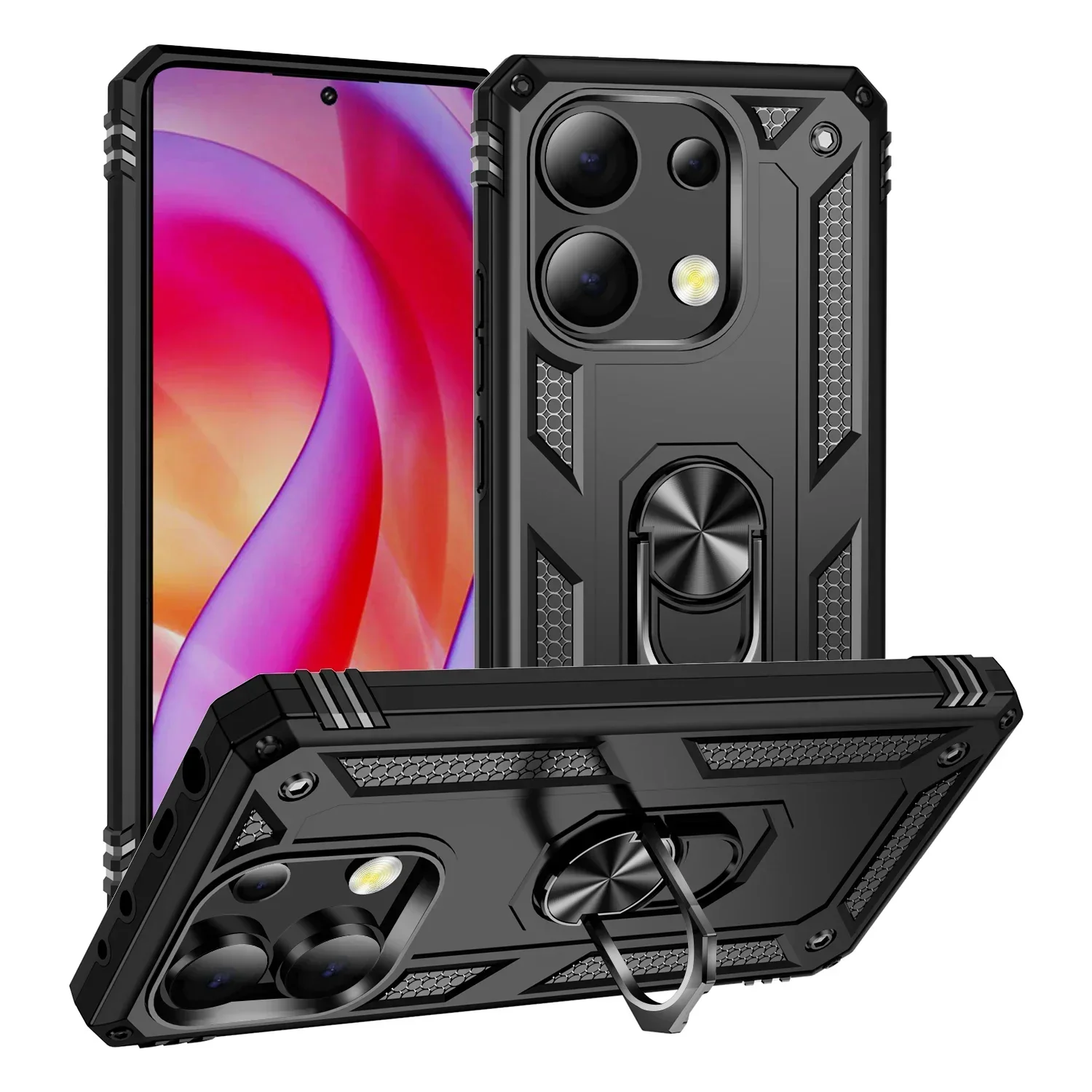 Ударопрочный чехол-бампер противоударный чехол с подставкой для Xiaomi Redmi Note 13 5G 12