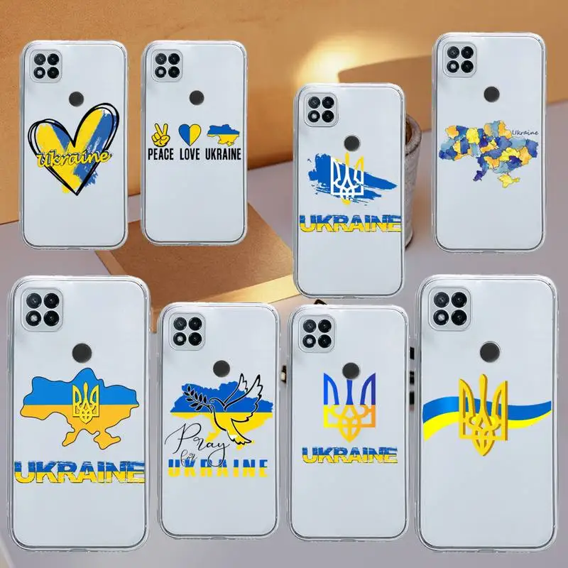 

Ukraine Flag design logo Phone Case Transparent for Xiaomi redmi note x f poco 10 11 9 7 8 3 i t s E pro cover shell coque