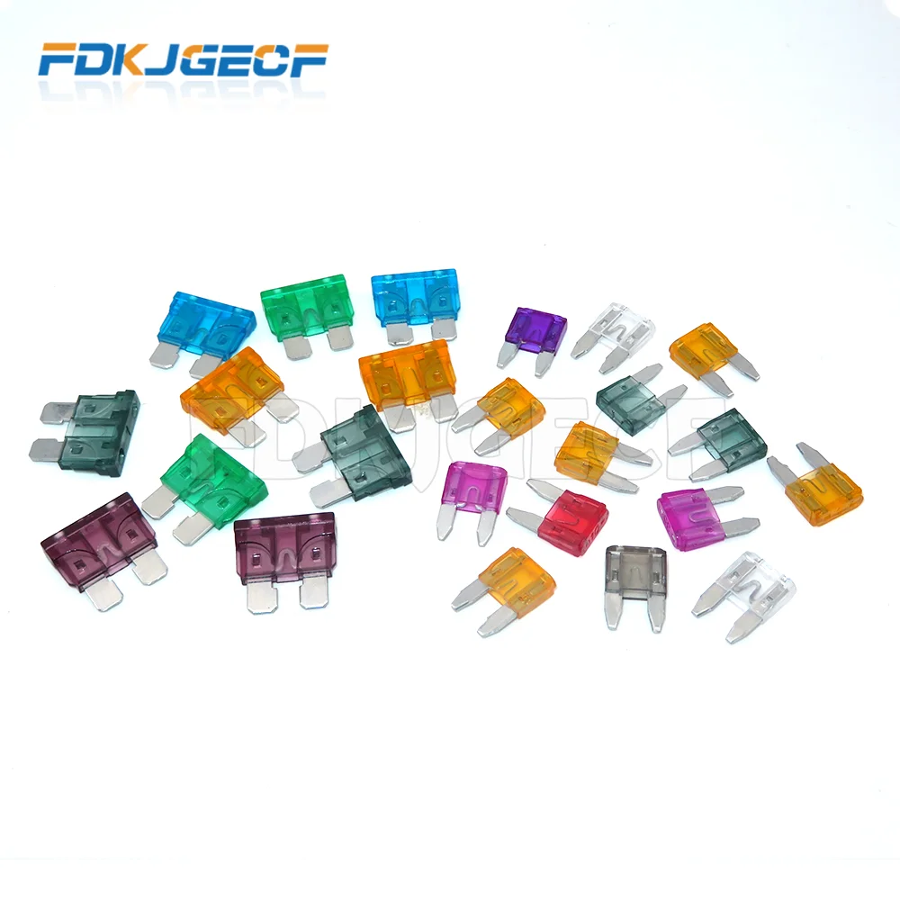 Автомобильная защитная трубка, автомобильная вставка, 1 А, 5 А, 7,5 А, 10 А, 15 А, 20 А, 25 А, 30 А, 40 А, 45 А, 50 А, автомобильный предохранитель, 20 шт., 19 х19 мм