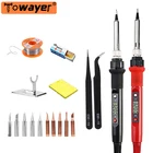 Электрический Цифровой паяльник 220 в 110 В, набор для сварки с регулируемой температурой, строительный тепловой карандаш, инструмент для ремонта