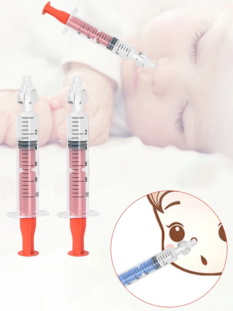 1PC 10ML Baby Syringe Silicone Nasal Aspirator Nasal For Baby Infant Safe Nasal Washer Needle Tube Cleaner Newborns Nose Cleaner images - 4
