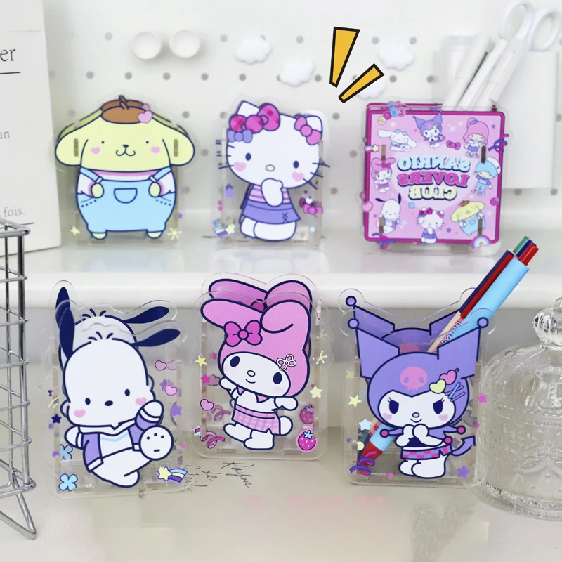 

Kawaii Kuromi Pen Holder Sanrio Anime Cute Mymelody Student School Supplies Desktop Stationery Cosmetics Storage Box Toys Gifts