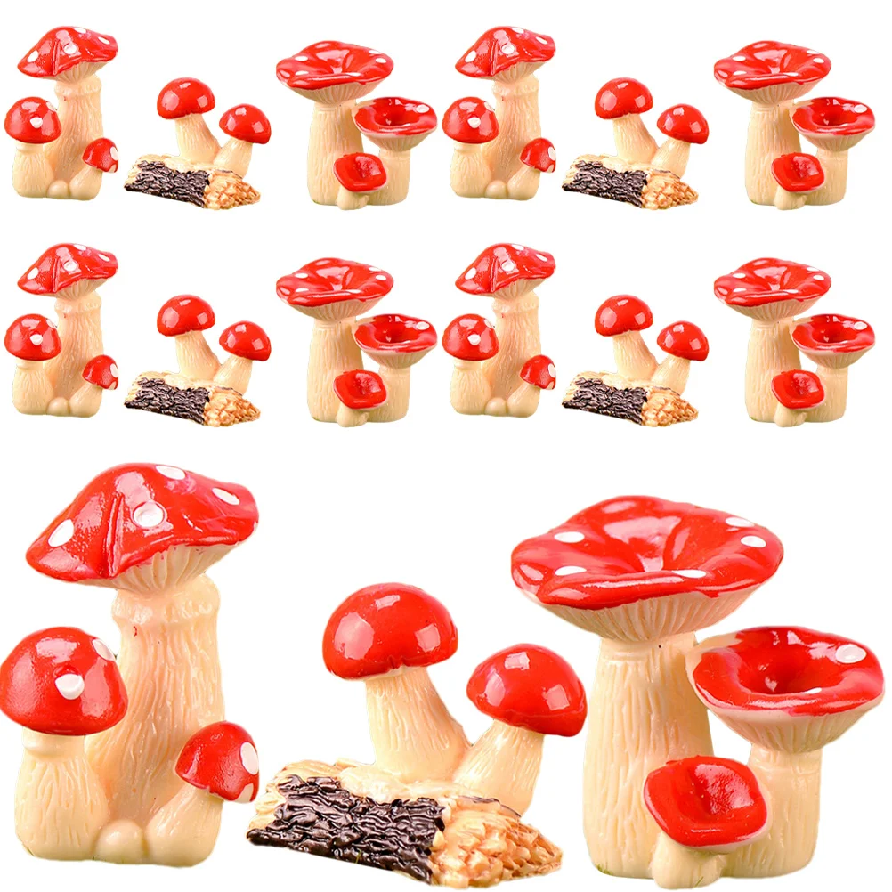 

Mushroom Mushrooms Mini Garden Decorations Decorfor Cake Figurines Fake Micro Resin Miniature Ornament Accessories Topper Crafts